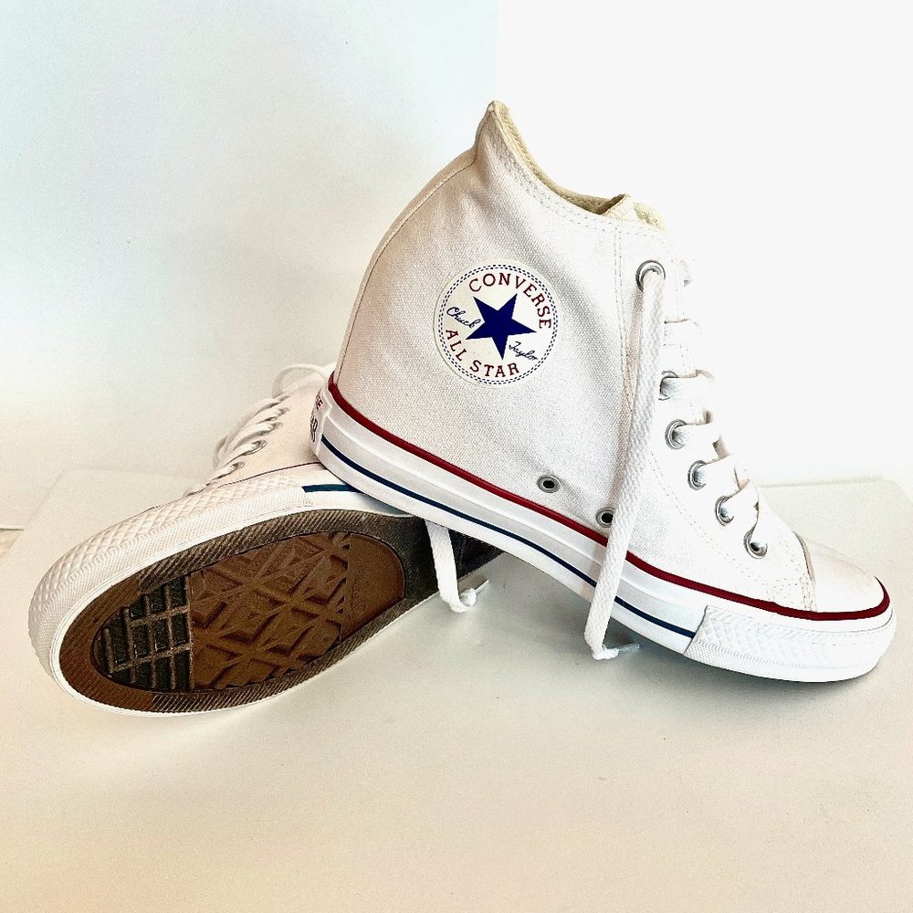 CONVERSE Chuck Taylor All Star Lux Hidden Wedge White Ivory Sneakers